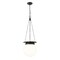 Z-Lite Calhoun Pendant, 1-Light, 13 In.W x 14.75 In.H, Matte black/white opal 7505P13-MB - alternate 1